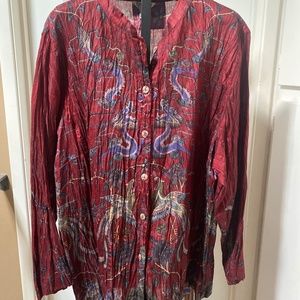 Citron Crinkle Linen blouse